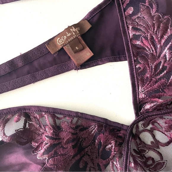 NWOT Coco de Mer Amalie Violet Teddy - Picture 9 of 9